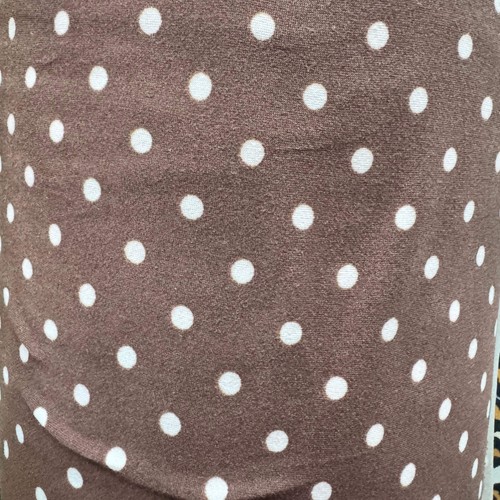 Brown polka dot jersey - dot, knit